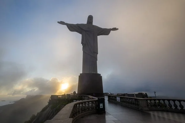 브라질 자네이 2018 보기의 크리스토 Redentor 그리스도 Morro Corcovado Corcovado — 스톡 사진