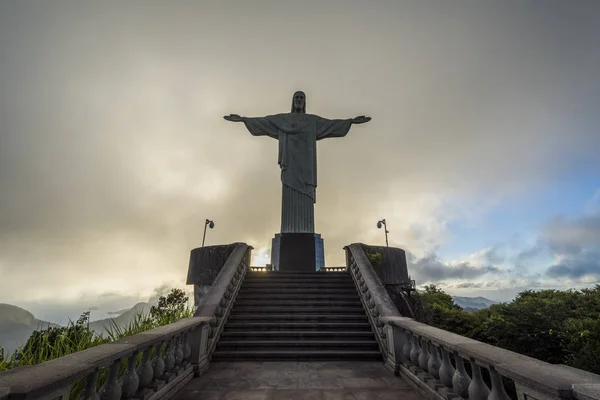 브라질 자네이 2018 보기의 크리스토 Redentor 그리스도 Morro Corcovado Corcovado — 스톡 사진