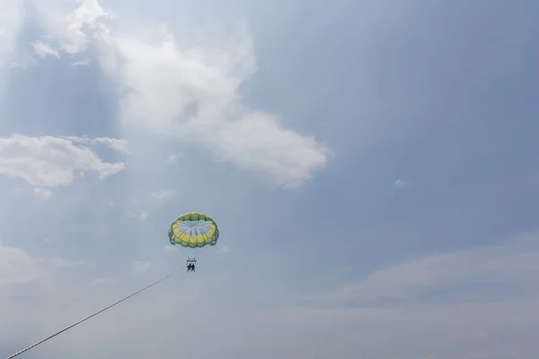 Brésil Rio Janeiro Mars 2018 Parachutistes Dans Baie Guanabara — Photo