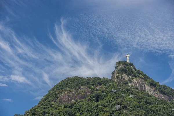 Cristo Redentor Χριστός Λυτρωτής Άγαλμα Στην Κορυφή Του Morro Κάνει — Φωτογραφία Αρχείου