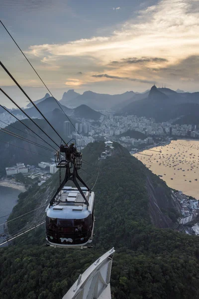 Brésil Rio Janeiro Janvier 2018 Téléphérique Pendant Escalade Dans Montagne — Photo