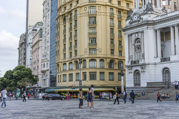 Brasil Rio Janeiro Março 2018 Edifícios Históricos Praça Cinelândia — Fotografia de Stock