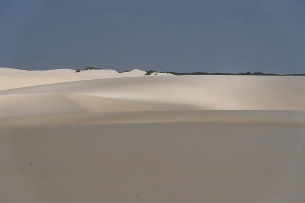 Gyönyörű Kilátás Fehér Homokdűnék Sivatagban Lenis Maranhenses Maranho Brazília — Stock Fotó