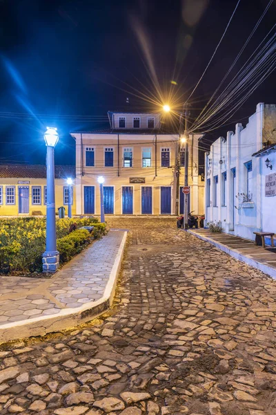 브라질 역사적으로 마을에 식민지 시대의 전형적 가옥들의 아름다운 — 스톡 사진
