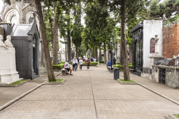 Vista Para Túmulos Catacumbas Cemitério Recoleta Buenos Aires Argentina — Fotografia de Stock