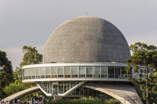 Beautiful view to modern Planetarium building in Palermo, Buenos Aires, Argentina