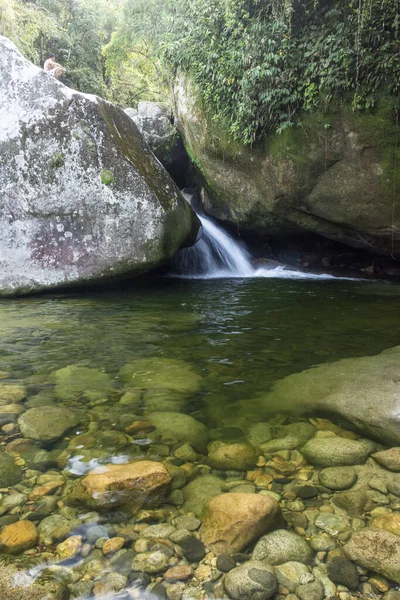 Hermoso Paisaje Cascada Selva Verde Río Janeiro Brasil — Foto de Stock