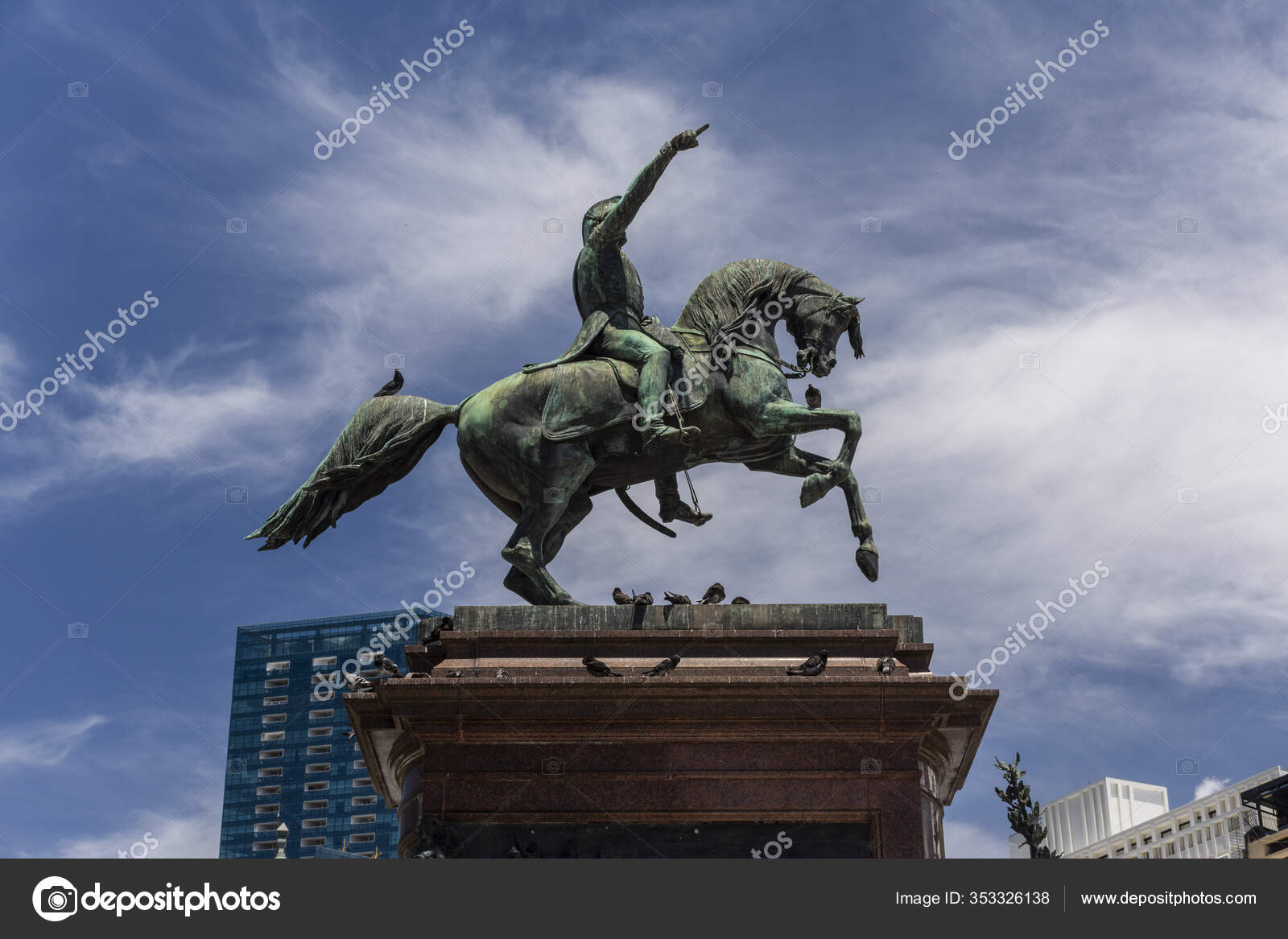 Beautiful View General San Martin Horse Rider Statue Monument Buenos Stock Editorial Photo C Vitormarigo 353326138