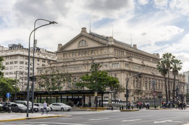 Buenos Aires, Arjantin 'deki tarihi mimari binasının güzel manzarası