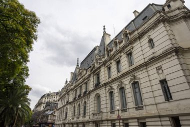 Buenos Aires, Arjantin 'in merkezindeki eski tarihi mimari binaya güzel bir manzara.