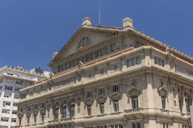Buenos Aires, Arjantin 'deki tarihi mimari binasının güzel manzarası