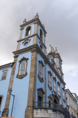 Tarihi şehir merkezi Salvador, Bahia, Brezilya 'daki güzel eski koloni kilisesine bakın.