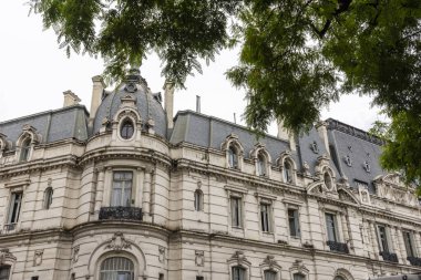 Buenos Aires, Arjantin 'in merkezindeki eski tarihi mimari binaya güzel bir manzara.