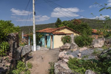 Igatu Köyü 'nün tarihi merkezinde eski bir köy, Chapada Diamantina, Bahia, Brezilya
