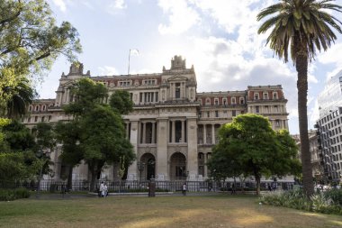 Buenos Aires, Arjantin 'deki Anayasa Mahkemesi' nin eski tarihi binasının güzel manzarası