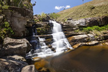 Tres Picos Eyalet Parkı, Rio de Janeiro, Brezilya 'daki güzel yağmur ormanı manzarası