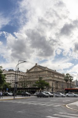 Buenos Aires, Arjantin 'deki tarihi mimari binasının güzel manzarası