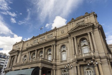Buenos Aires, Arjantin 'deki tarihi mimari binasının güzel manzarası