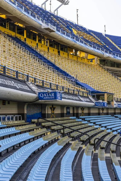 Interiér Fotbalového Stadionu Bombonera Boca Juniors Oblasti Boca Buenos Aires — Stock fotografie