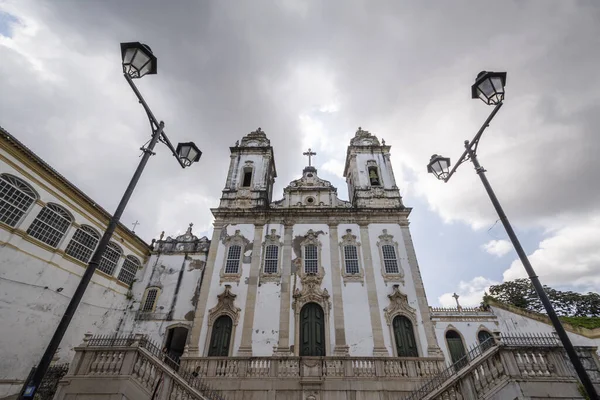 브라질 바히아 살바도르의 역사적 중심에 아름다운 교회의 — 스톡 사진