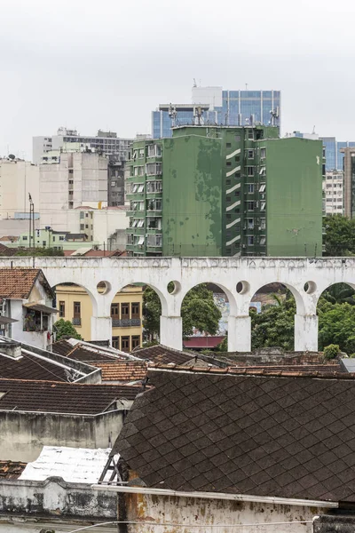 Branco Velho Histórico Arcos Lapa Lapa Aqueduto Centro Rio Janeiro — Fotografia de Stock