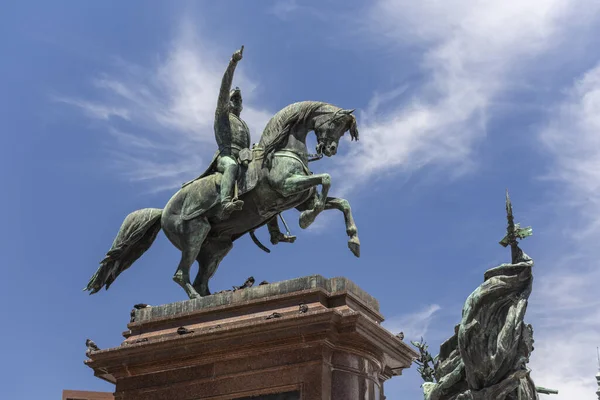 Belle Vue Sur Monument Statue Cavalier Général San Martin Buenos — Photo