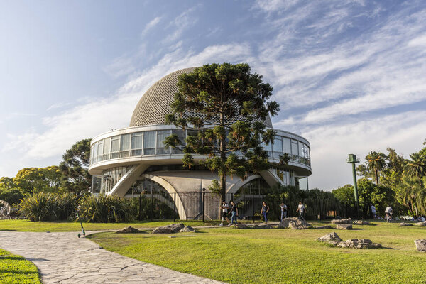 Beautiful view to modern Planetarium building in Palermo, Buenos Aires, Argentina