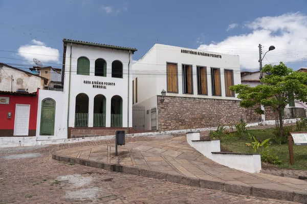 Vista Fachada Antigua Iglesia Colonial Pequeño Pueblo Rural Histórico Chapada —  Fotos de Stock