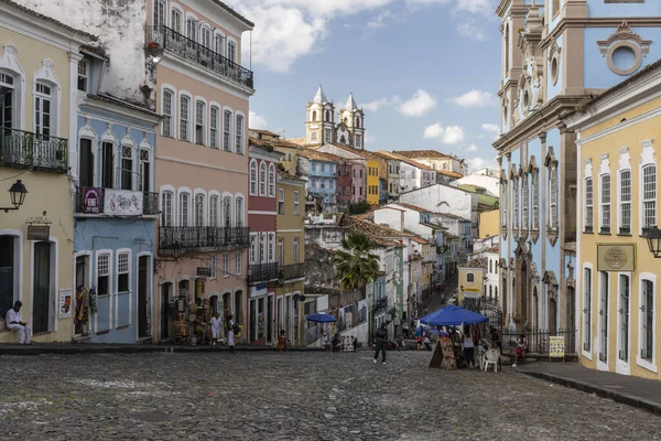 Salvador Bahia Brezilya Nın Tarihi Şehir Merkezindeki Koloni Kilisesine Binalara — Stok fotoğraf