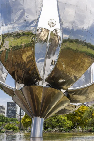 Big Steel Flower Monument Floralis Generica Recolate Area Buenos Aires — Stock Photo, Image