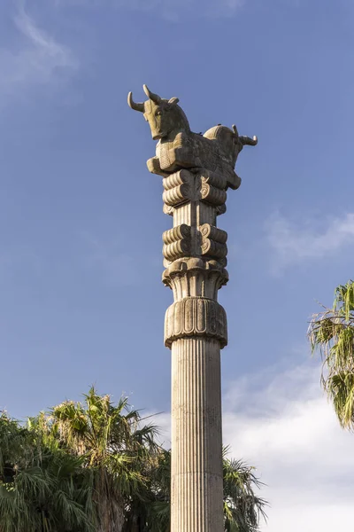 Hermosa Vista Estatua Histórica Parque Verde Buenos Aires Argentina — Foto de Stock