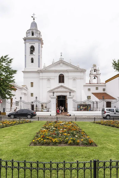 Чудовий Вигляд Старовинну Білу Церкву Сад Центрі Буенос Айреса Аргентина — стокове фото