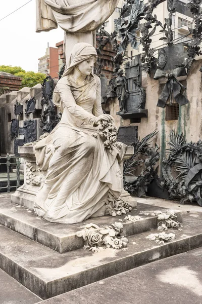 Widok Grobowce Katakumby Cmentarzu Recoleta Buenos Aires Argentyna — Zdjęcie stockowe