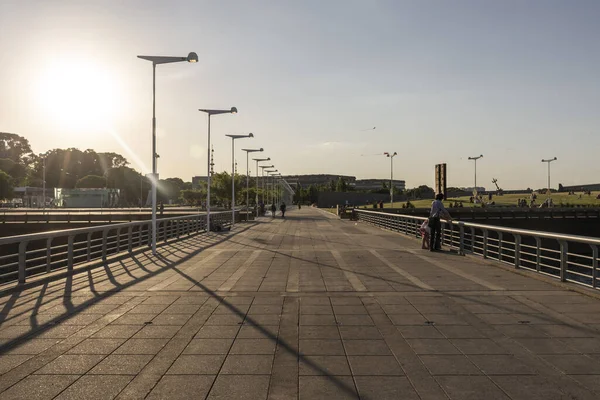 View Lamp Posts Open Area Parque Memoria Belgrano District Buenos — Stock Photo, Image