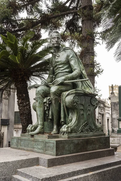 Detalle Estatua Sobre Tumbas Catacumbas Cementerio Recoleta Buenos Aires Argentina — Foto de Stock