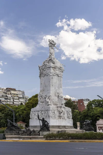 Hermosa Vista Estatua Histórica Parque Verde Buenos Aires Argentina —  Fotos de Stock