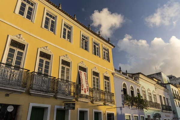 Krásný Výhled Barevné Budovy Domy Historickém Centru Salvadoru Bahia Brazílie — Stock fotografie