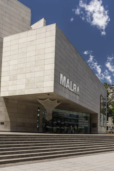 Krásný Výhled Moderní Architekturu Muzeum Malba Centru Buenos Aires Argentina — Stock fotografie