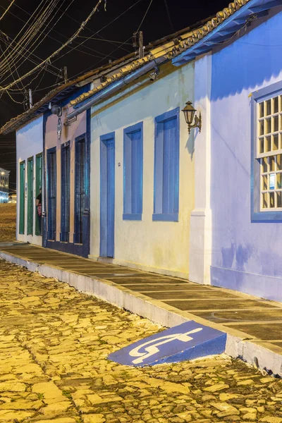 巴西巴伊亚州Chapada Diamantina小村庄历史中心的无障碍标志和人行道坡道 — 图库照片