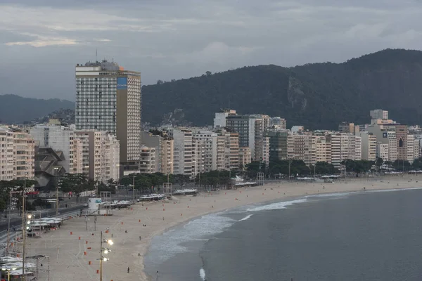 Bela Vista Para Edifícios Costa Praia Copacabana Nascer Sol Rio — Fotografia de Stock