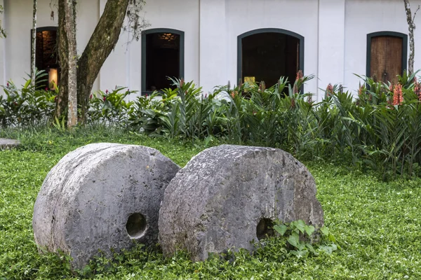 Vista Antigua Casa Histórica Fábrica Polvos Los Jardines Botánicos Río — Foto de Stock