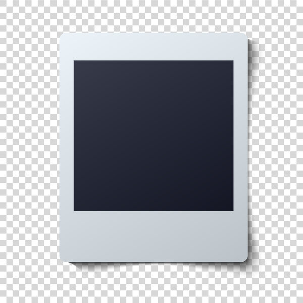 Collection of blank photo frames vector illustration