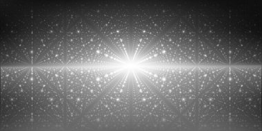 Yıldızlararası uzay arka plan. Kozmik gökada illüstrasyon. Bulutsu, stardust ve parlak parlayan yıldızlar arka plan. Gösterim amacıyla parti el ilanları, sanat, broşürler, posterler.