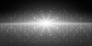 Vektör Yıldızlararası uzay arka plan. Kozmik gökada illüstrasyon. Bulutsu, stardust ve parlak parlayan yıldızlar arka plan. Vektör çizim parti el ilanları, sanat, broşürler, posterler için.