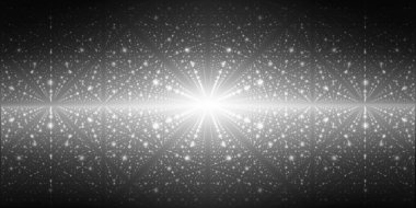 Vektör Yıldızlararası uzay arka plan. Kozmik gökada illüstrasyon. Bulutsu, stardust ve parlak parlayan yıldızlar arka plan. Vektör çizim parti el ilanları, sanat, broşürler, posterler için.