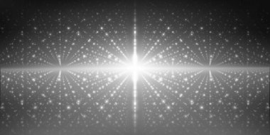 Vektör Yıldızlararası uzay arka plan. Kozmik gökada illüstrasyon. Bulutsu, stardust ve parlak parlayan yıldızlar arka plan. Vektör çizim parti el ilanları, sanat, broşürler, posterler için.