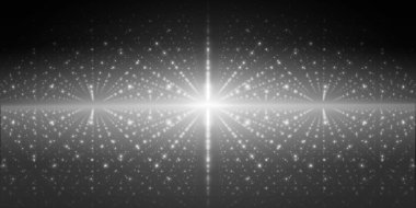 Vektör Yıldızlararası uzay arka plan. Kozmik gökada illüstrasyon. Bulutsu, stardust ve parlak parlayan yıldızlar arka plan. Vektör çizim parti el ilanları, sanat, broşürler, posterler için.