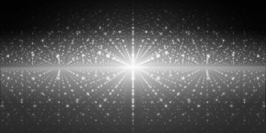 Vektör Yıldızlararası uzay arka plan. Kozmik gökada illüstrasyon. Bulutsu, stardust ve parlak parlayan yıldızlar arka plan. Vektör çizim parti el ilanları, sanat, broşürler, posterler için.