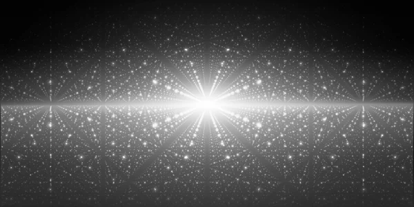 Vektör Yıldızlararası uzay arka plan. Kozmik gökada illüstrasyon. Bulutsu, stardust ve parlak parlayan yıldızlar arka plan. Vektör çizim parti el ilanları, sanat, broşürler, posterler için.