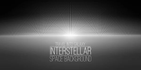 Vector interstellar space background.Cosmic galaxy illustration.Background with nebula, stardust and bright shining stars.Vector Illustration for party flyers, artwork, brochures, posters . — стоковый вектор